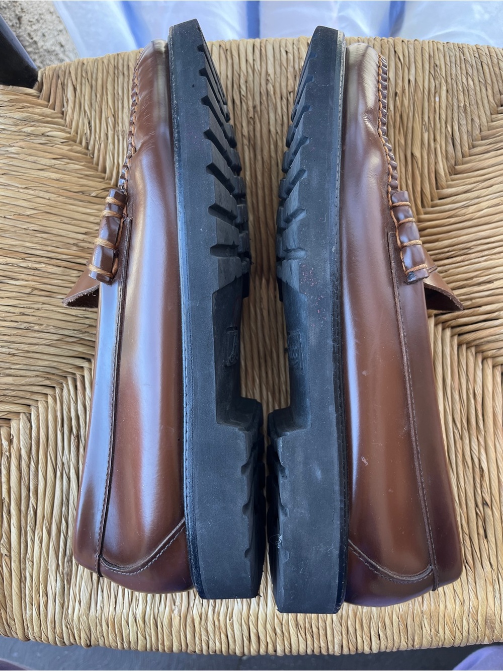 G.H. Bass & Co. Brown Leather Penny Loafers - Picture 6 of 7
